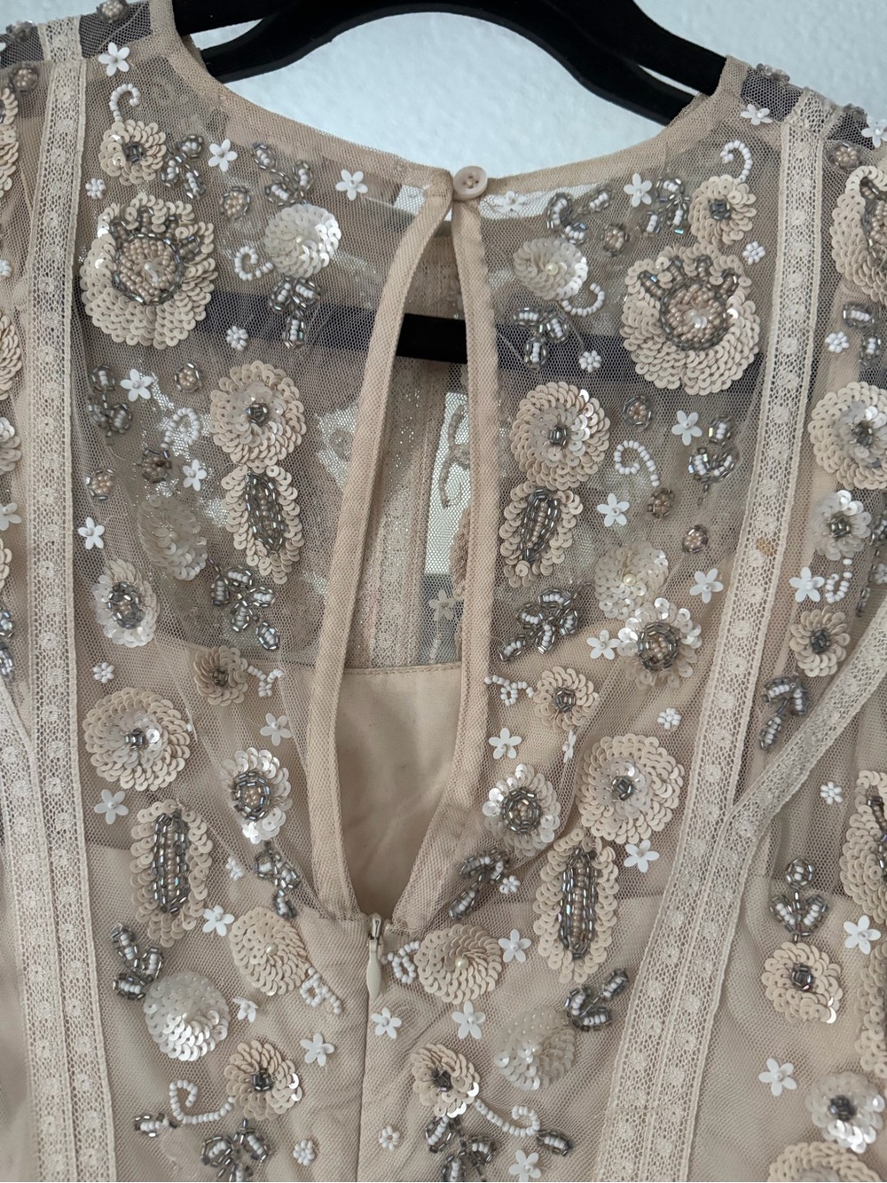 Ladies Embellished Tulle Party Dress - Blush…says size 10 but fits more like 8 - Picture 4 of 11